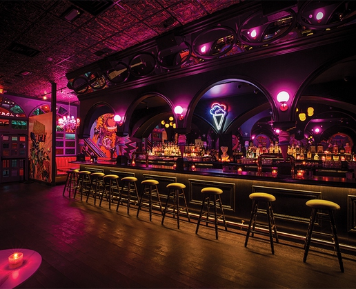 Explore 10,000 square feet of space while enjoying craft cocktails and ice cream at We All Scream in downtown Las Vegas