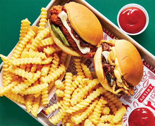 For a limited time, Shake Shack at New York-New York in Las Vegas offers both a Bourbon Bacon Cheddar Burger and Bourbon Bacon Cheddar Chicken sandwich