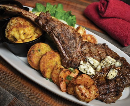 The surf and turf at Virgil’s Real Barbecue at The Linq Promenade in Las Vegas