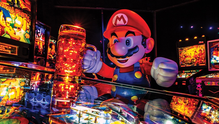 The venue at Maryland Parkway offers great cocktails and retro gaming consoles.