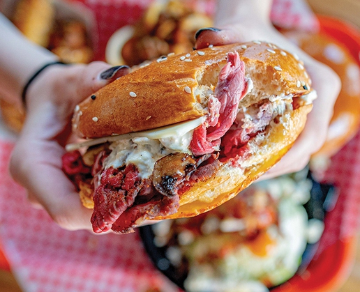 The Horse & Hole sandwich at Top Round in Las Vegas