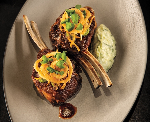 Fragrant spiced lamb chops at Jean Georges Steakhouse at Aria in Las Vegas