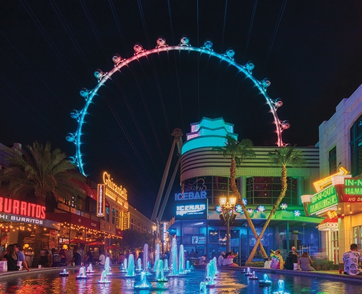 The High Roller observation wheel on the Linq Promenade in Las Vegas