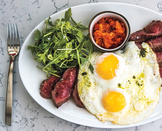 Steak and eggs at Brezza at Resorts World Las Vegas