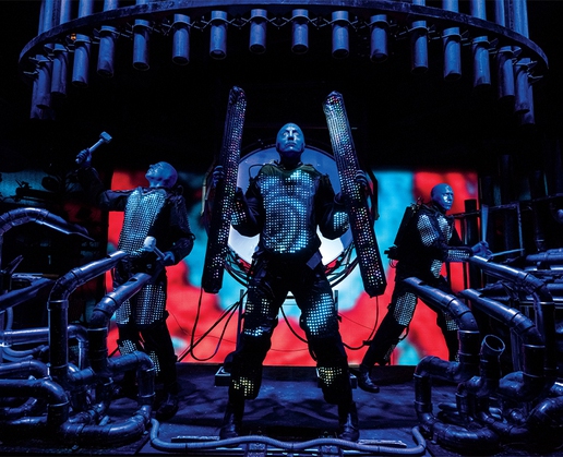 Blue Man Group performs at Luxor in Las Vegas