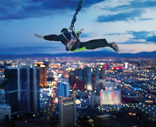 Face your fears while getting a serious adrenaline rush at SkyJump Las Vegas at The STRAT