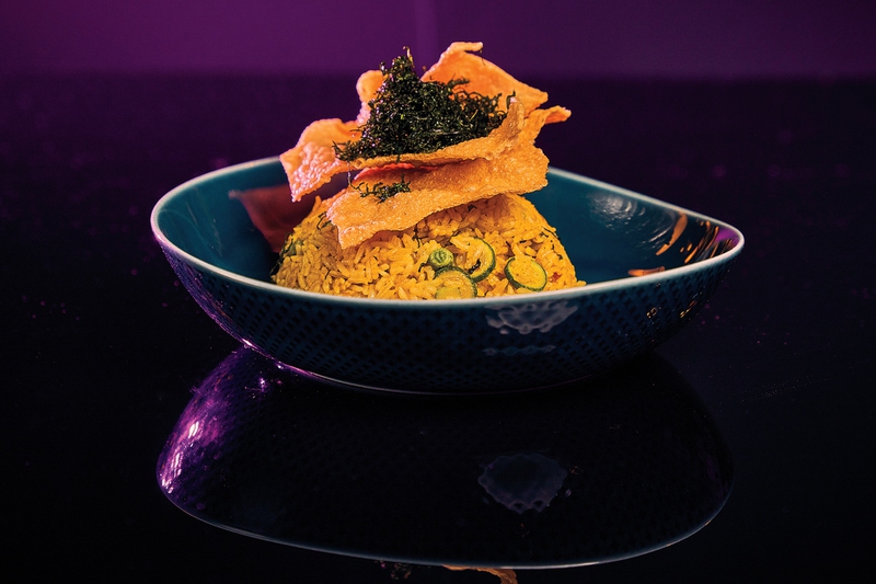 Singaporean vegetable fried rice