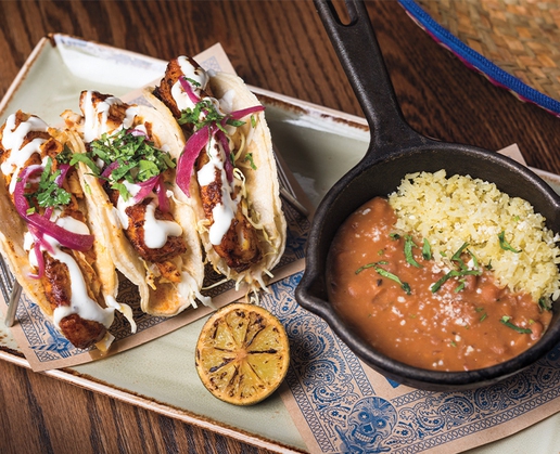 Drunken fish tacos at Guy Fieri’s El Burro Borracho at Rio in Las Vegas