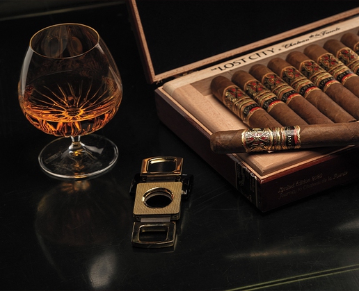 Enjoy a cigar and a handcrafted cocktail at Eight Lounge at Resorts World Las Vegas