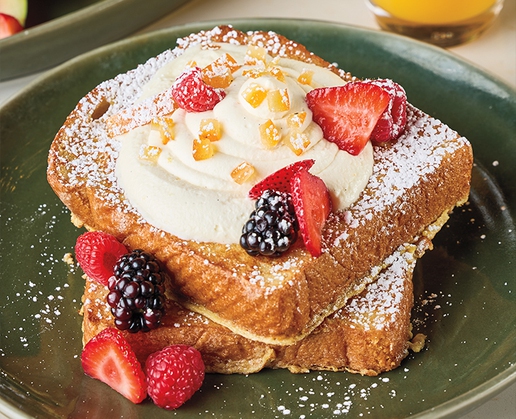 Grand Marnier French toast at Zeffer’s Cafe at Sahara Las Vegas