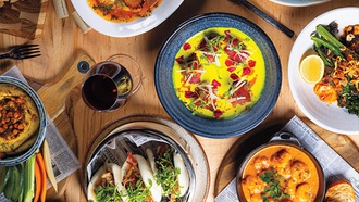 The Red Rock Resort restaurant offers an American menu suitable for sharing.