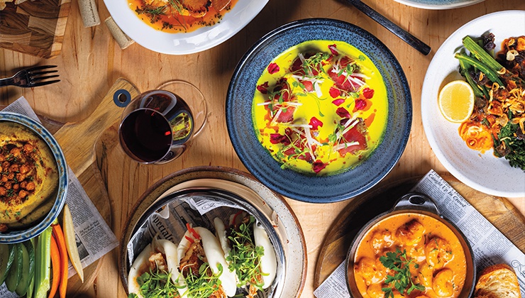 The Red Rock Resort restaurant offers an American menu suitable for sharing.