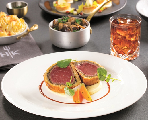 The beef Wellington at Gordon Ramsay's Hell's Kitchen at Caesars Palace in Las Vegas