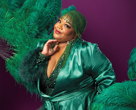 Skye Dee Miles stars in 'Midnight Skye: The Revival' at Ghostbar at Palms in Las Vegas