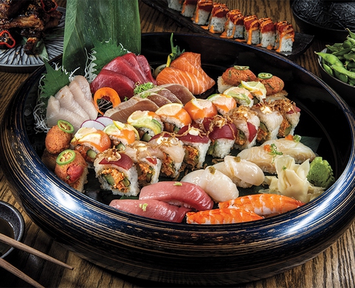 The sushi set at Kumi Japanese Restaurant & Bar at Mandalay Bay in Las Vegas