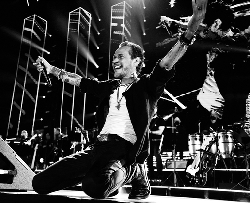 Marc Anthony performs at the Michelob Ultra Arena at Mandalay Bay in Las Vegas on Oct. 27