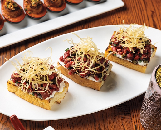 Steak tartare at Beauty & Essex at The Cosmopolitan in Las Vegas