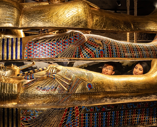 Take a deep dive into one of history's greatest archeological finds at 'Discovering King Tut's Tomb—The Experience' at Luxor in Las Vegas