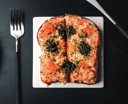 Caviar and cocktails at Caviar Bar at Resorts World Las Vegas