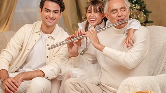Legendary tenor joins his son and daughter for a heartwarming Christmas performance at MGM Grand.