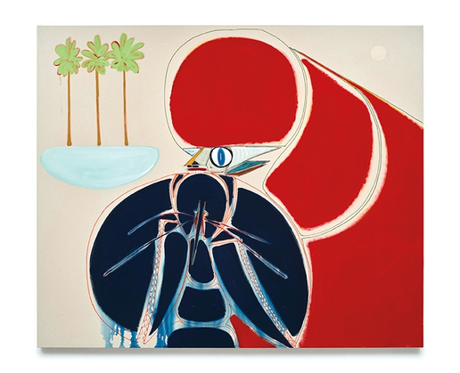 This painting by Susumu Kamijo is part of 'Koichi Sato, Susumu Kamijo, Jonas Wood / Las Vegas,' a city artist initiative at the Plaza in downtown Las Vegas