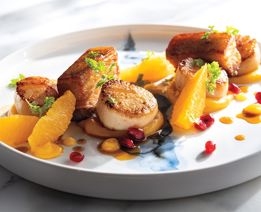 Scallops at Ramsay's Kitchen by Gordon Ramsay at Harrah's in Las Vegas