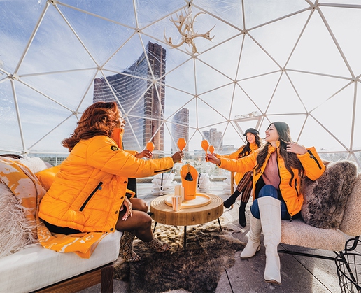 The Igloo Rooftop Experience at Rose Rooftop at Resorts World Las Vegas