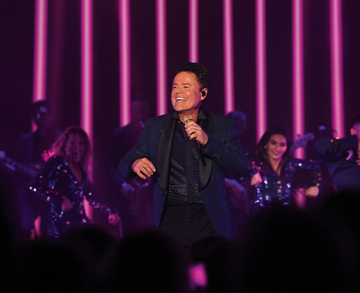 Donny Osmond performs at Harrah's in Las Vegas