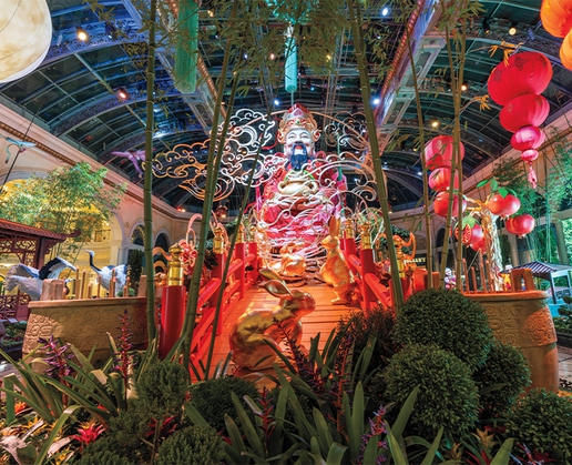 The Year of the Rabbit display at Bellagio Conservatory & Botanical Gardens in Las Vegas