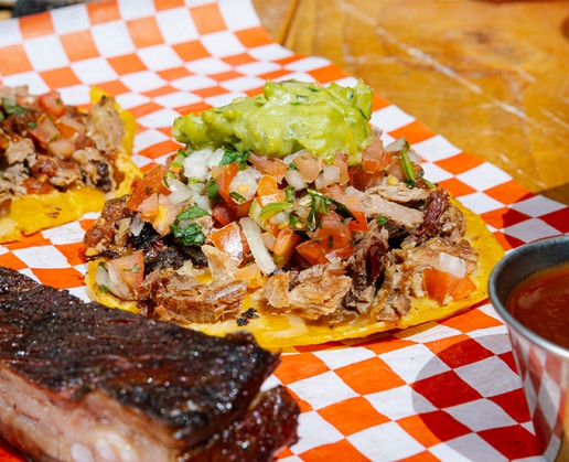 Braeswood Tex-Mex BBQ's ribs and carnitas tacos make for terrific outdoor dining