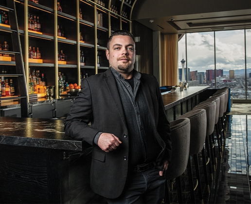 Dominick Demartino bartends at Legacy Club at Circa Resort & Casino in Las Vegas