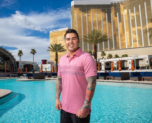 Mikey Becerra is the customer development manager for Daylight Beach Club at Mandalay Bay