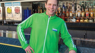 The Stadium Swim bartender serves cocktails and builds relationships.