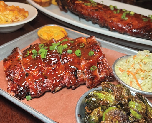 Dine on a wide array of barbecue specialties like baby back ribs at Virgil’s Real Barbecue at The Linq Promenade in Las Vegas