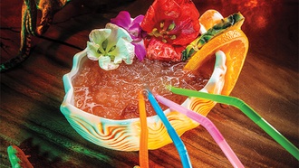 Classic tropical drinks, inventive cocktail twists and fun décor enliven this Resorts World venue.