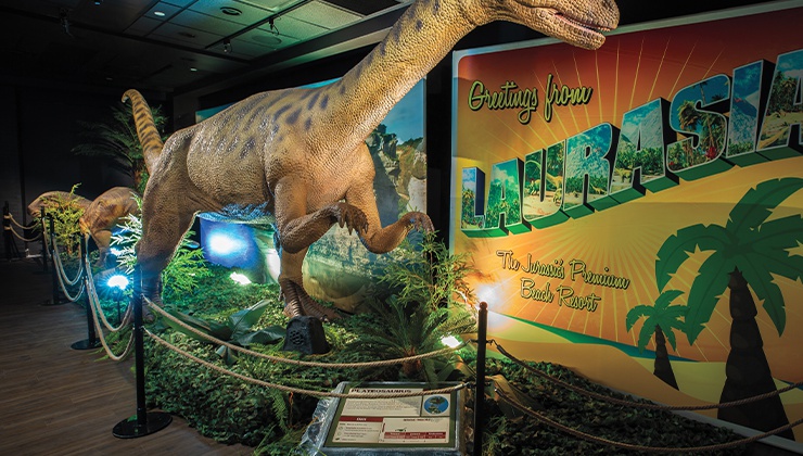 Animatronics help bring more than 30 massive creatures to life at this Horseshoe Las Vegas ...