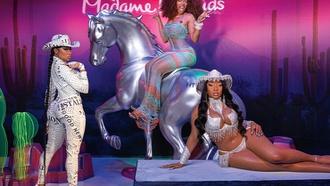 The Grammy winner's likenesses grace both The Strip and New York attractions.