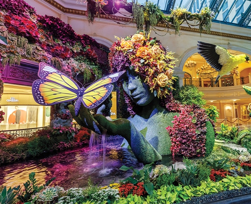 'Majesty: The Grandeur of Nature' is the new summer display at the Bellagio Conservatory and Botanical Gardens in Las Vegas