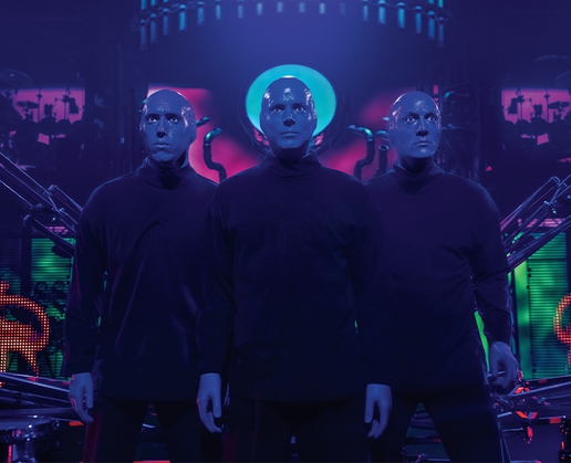 The Blue Man Group performs at Luxor in Las Vegas