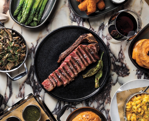 Kansas City strip steak at Carversteak at Resorts World Las Vegas