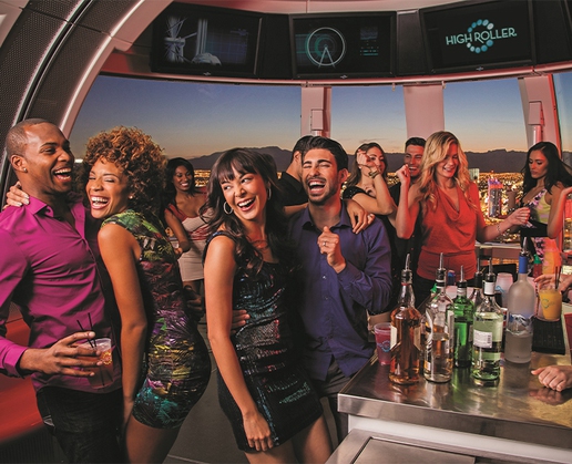 Hit the High Roller Happy Half Hour at The Linq Promenade in Las Vegas
