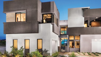 The five-bedroom home is available in the upscale, guard-gated community of Mesa Ridge.