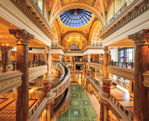 Shop to your heart's content at The Forum Shops at Caesars in Las Vegas