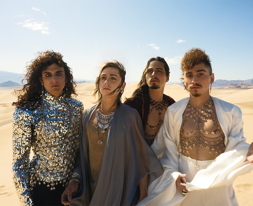 Greta Van Fleet performs at T-Mobile Arena in Las Vegas on Aug. 12