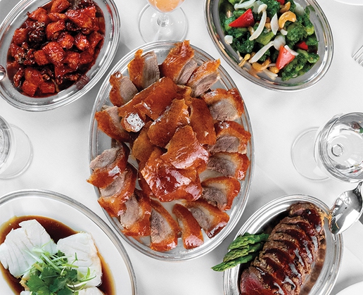 Just a few of the delights at Mr Chow at Caesars Palace in Las Vegas