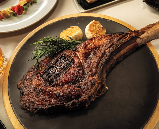 Tomahawk steak at Edge Steakhouse at Westgate Las Vegas