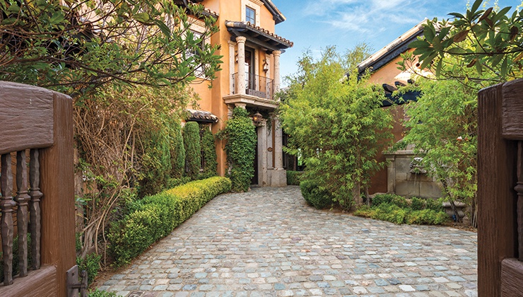 This two-story, 5,639-square-foot luxury villa sits on a 320-acre man-made lake.