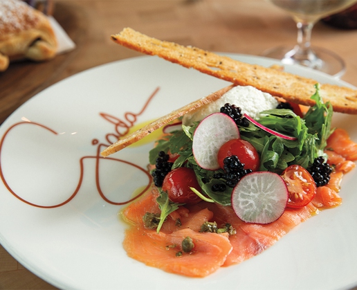 Smoked salmon carpaccio at Giada at The Cromwell in Las Vegas