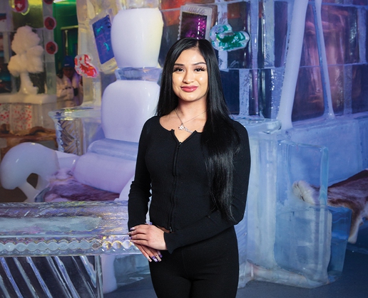 Heather Rojas is a bartender at Minus5 Icebar at The Venetian in Las Vegas