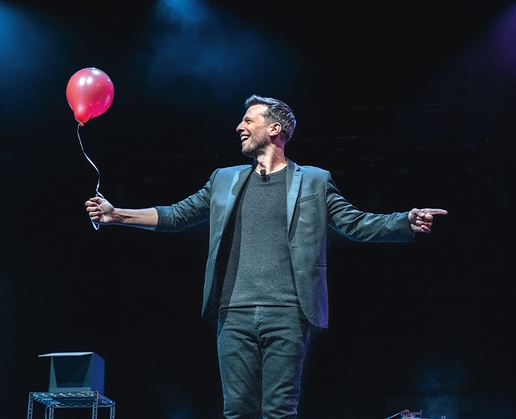 Magician Mat Franco performs at the Linq Hotel in Las Vegas
